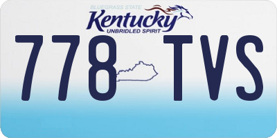 KY license plate 778TVS