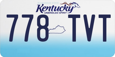 KY license plate 778TVT