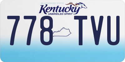KY license plate 778TVU
