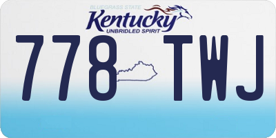 KY license plate 778TWJ