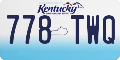 KY license plate 778TWQ