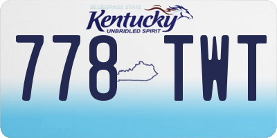 KY license plate 778TWT
