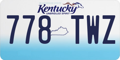 KY license plate 778TWZ