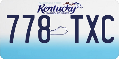 KY license plate 778TXC