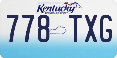 KY license plate 778TXG
