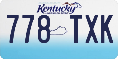 KY license plate 778TXK