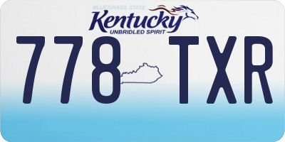 KY license plate 778TXR