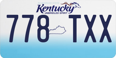 KY license plate 778TXX