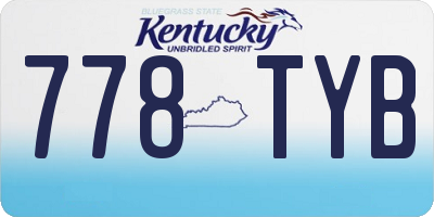 KY license plate 778TYB