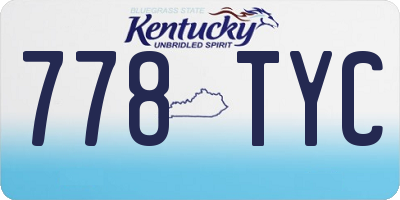 KY license plate 778TYC