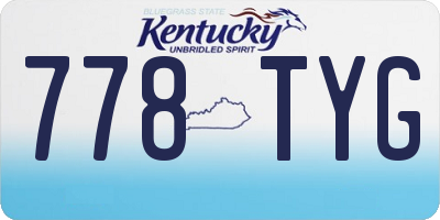 KY license plate 778TYG