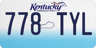 KY license plate 778TYL