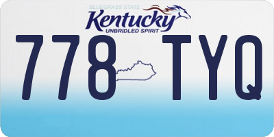 KY license plate 778TYQ