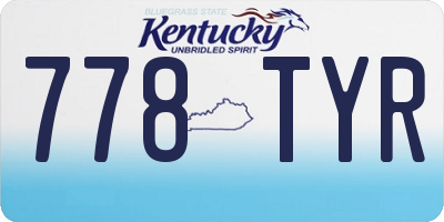 KY license plate 778TYR