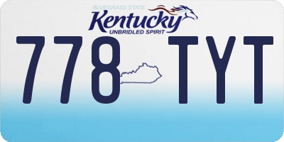 KY license plate 778TYT