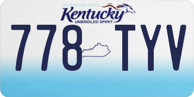 KY license plate 778TYV