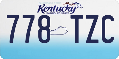 KY license plate 778TZC