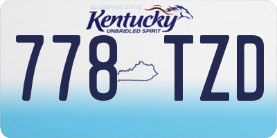 KY license plate 778TZD