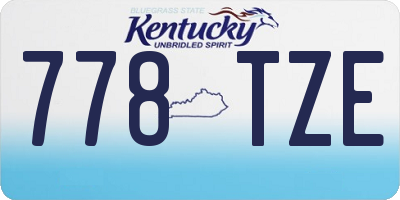 KY license plate 778TZE