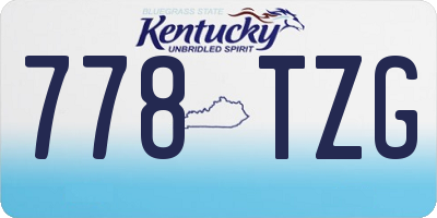 KY license plate 778TZG