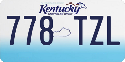 KY license plate 778TZL