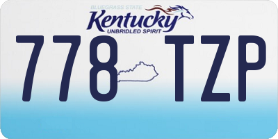 KY license plate 778TZP