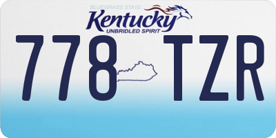 KY license plate 778TZR