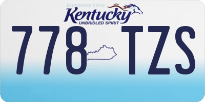 KY license plate 778TZS