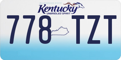 KY license plate 778TZT