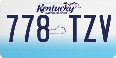 KY license plate 778TZV