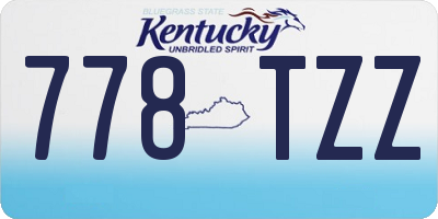 KY license plate 778TZZ