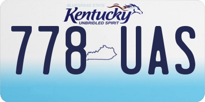 KY license plate 778UAS