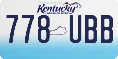 KY license plate 778UBB