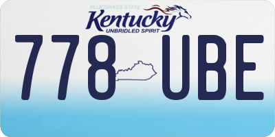 KY license plate 778UBE