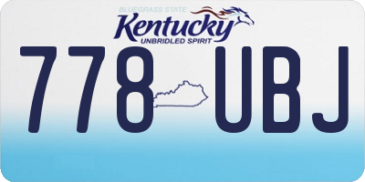 KY license plate 778UBJ