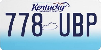 KY license plate 778UBP