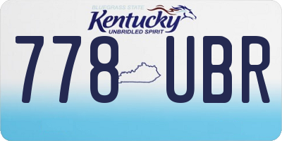 KY license plate 778UBR