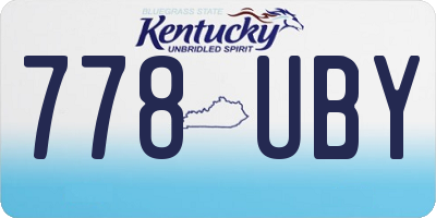 KY license plate 778UBY