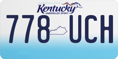 KY license plate 778UCH