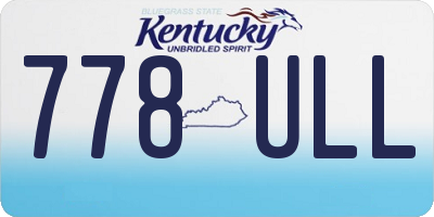 KY license plate 778ULL