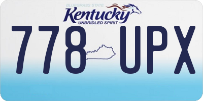 KY license plate 778UPX
