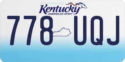 KY license plate 778UQJ