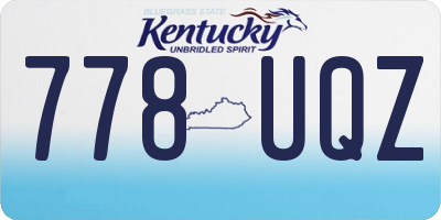 KY license plate 778UQZ