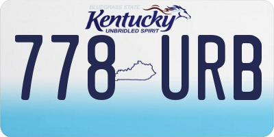 KY license plate 778URB