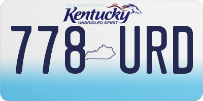 KY license plate 778URD