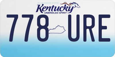 KY license plate 778URE