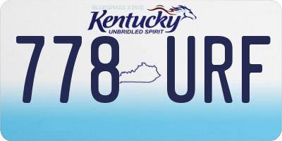 KY license plate 778URF