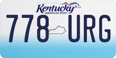 KY license plate 778URG