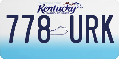 KY license plate 778URK