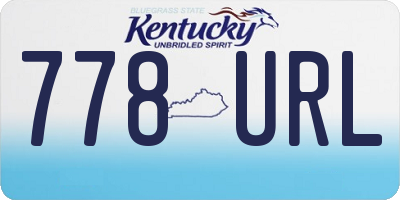 KY license plate 778URL
